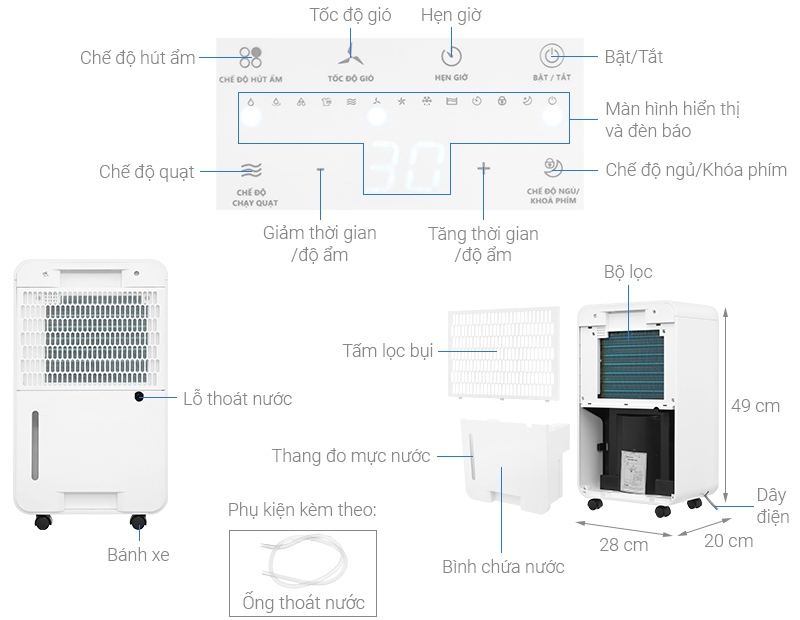 Máy hút ẩm Nagakawa NAD8555