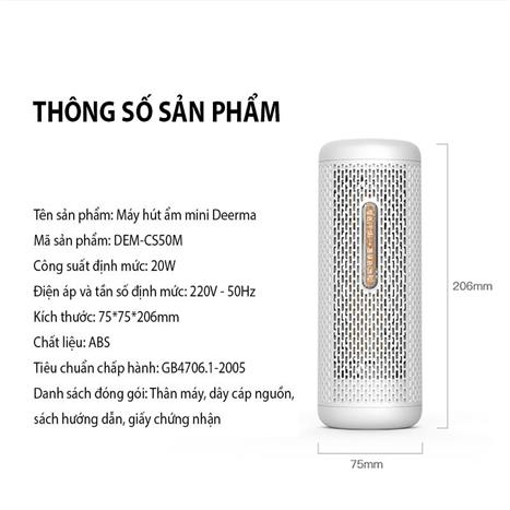 Máy hút ẩm mini Deerma CS50M Màu Trắng