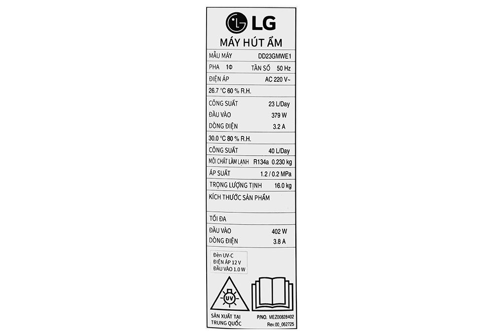 Máy hút ẩm LG Dual Inverter DD23GMWE1.ABAE Màu Trắng