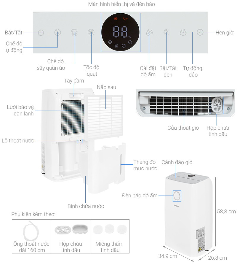 Máy hút ẩm Philips DE3306/11