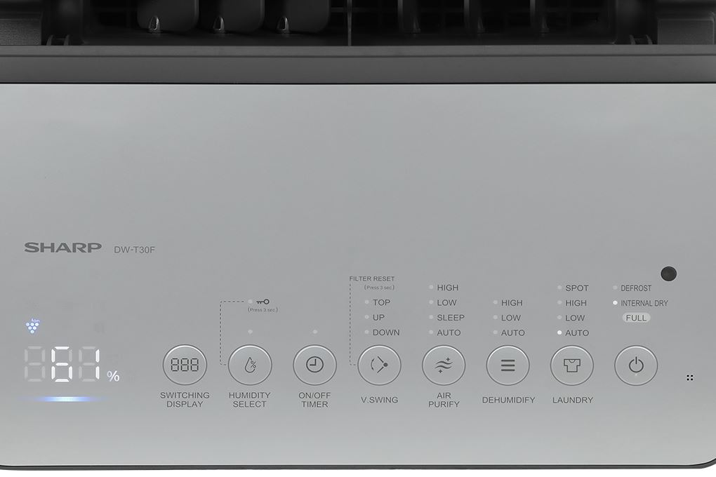 Máy hút ẩm kết hợp lọc không khí Sharp DW-T30FV-W - 15
