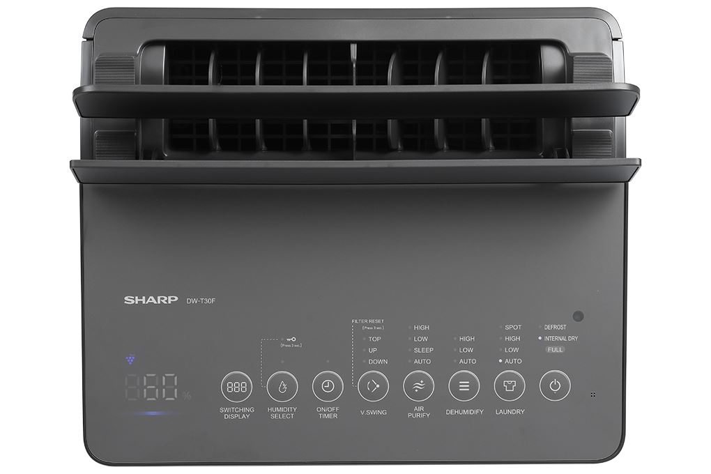 Máy hút ẩm kết hợp lọc không khí Sharp DW-T30FV-H Màu Đen