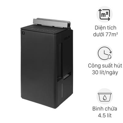 Máy hút ẩm kết hợp lọc không khí Sharp DW-T30FV-H