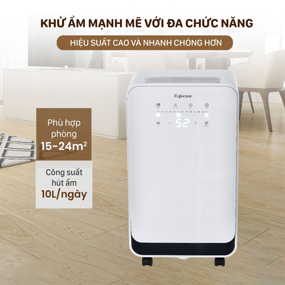 Máy hút ẩm FUJIHOME DH10 - Thiết kế, phạm vi sử dụng Máy hút ẩm FUJIHOME DH10 - Thiết kế, phạm vi sử dụng