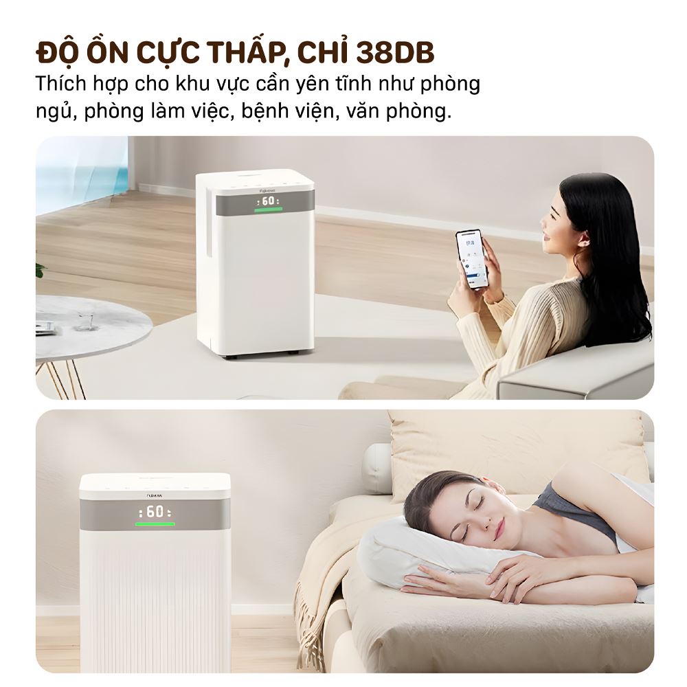 Máy hút ẩm FUJIHOME DH12NW Màu Trắng