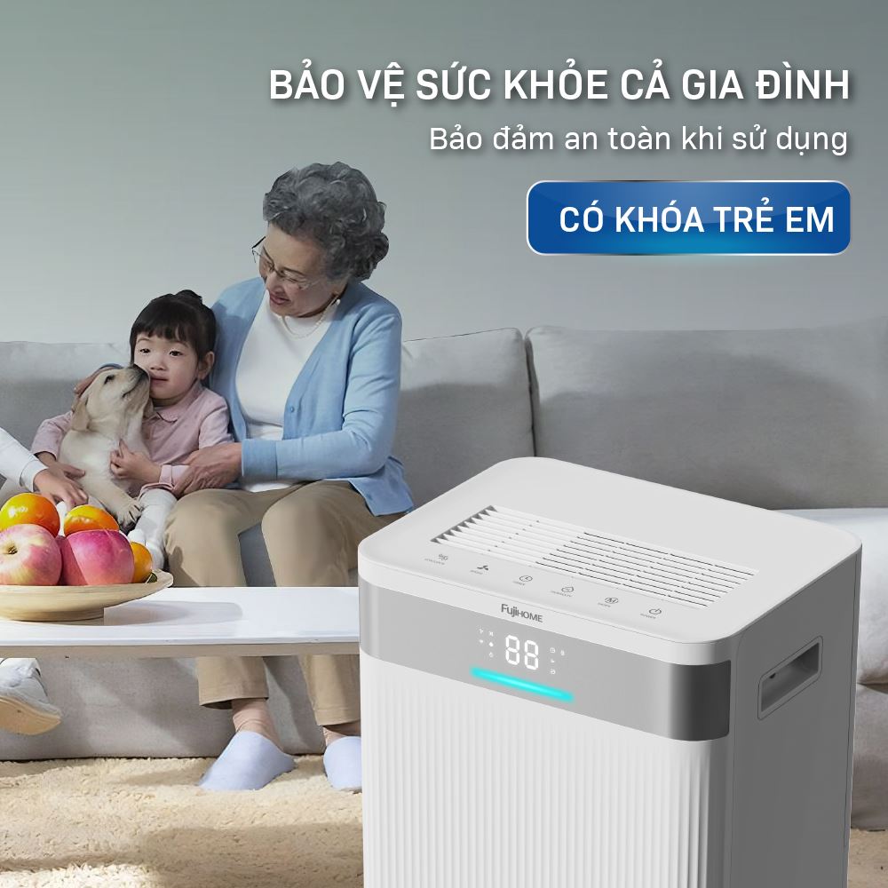 Máy hút ẩm FUJIHOME DH20NW Màu Trắng