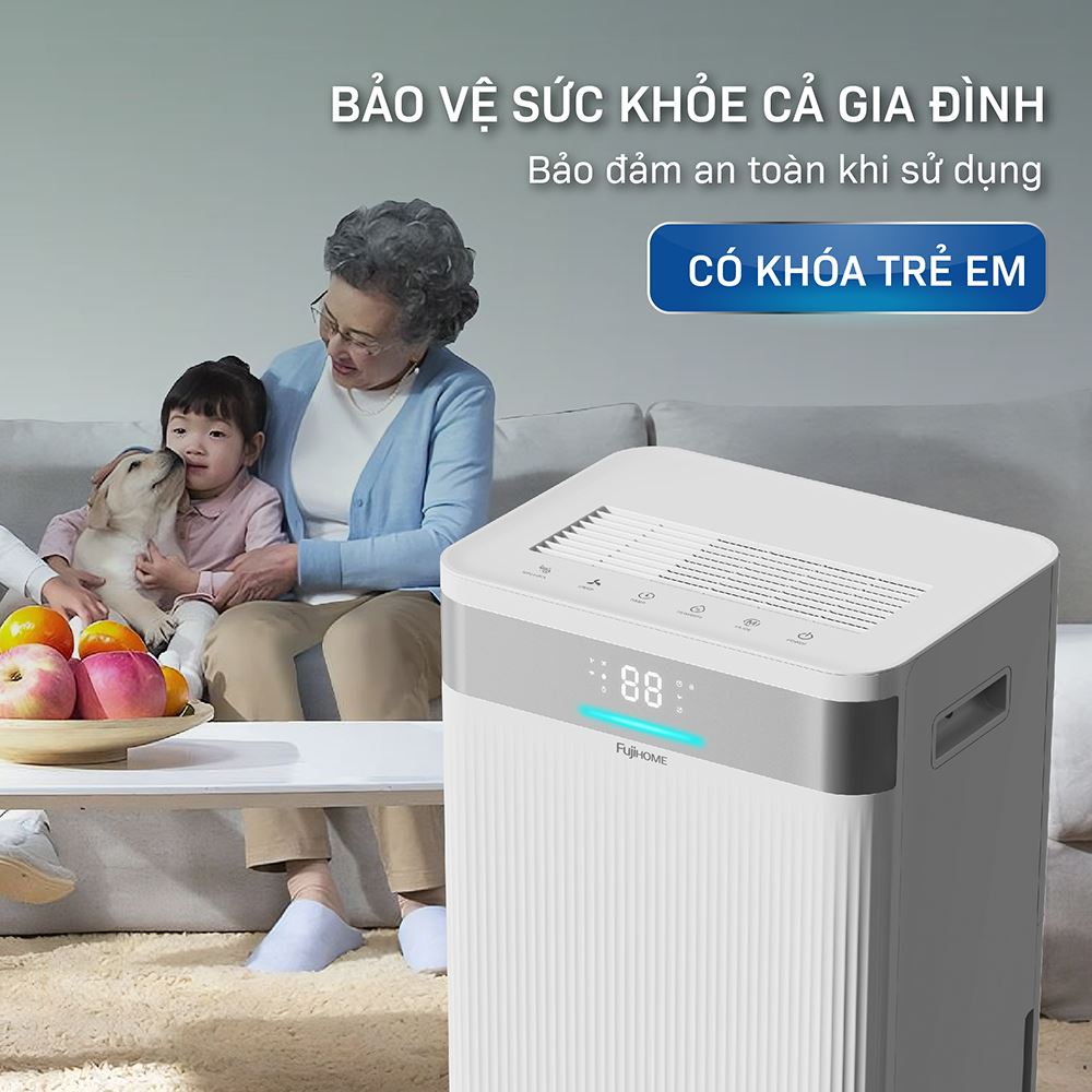 Máy hút ẩm FUJIHOME DH30NW Màu Trắng