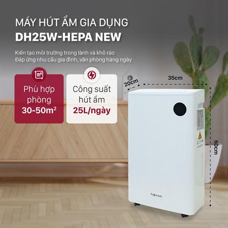Máy hút ẩm FUJIHOME DH25W-HEPA-NEW