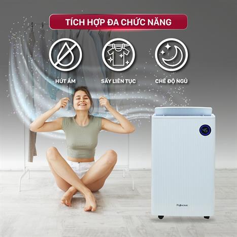 Máy hút ẩm FUJIHOME DH25W-HEPA-NEW Màu Trắng