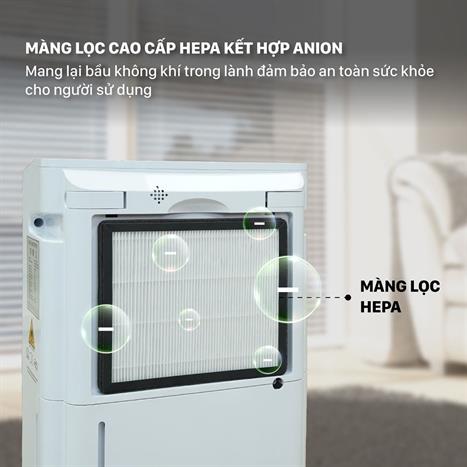 Máy hút ẩm FUJIHOME DH25W-HEPA-NEW Màu Trắng