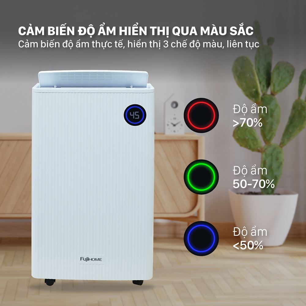 Máy hút ẩm FUJIHOME DH25W-HEPA-NEW Màu Trắng