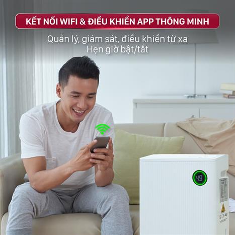 Máy hút ẩm FUJIHOME DH25W-HEPA-NEW Màu Trắng