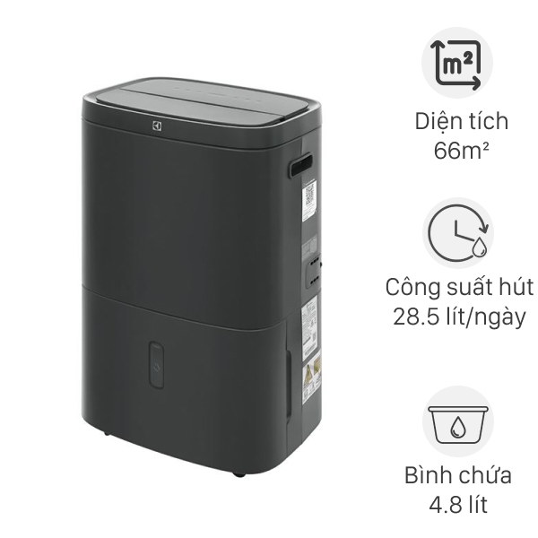 Máy hút ẩm kết hợp lọc không khí Electrolux EDH16TRBD3 370W