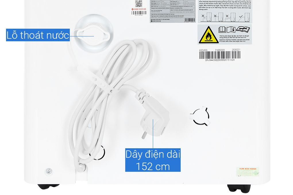 Máy hút ẩm Kangaroo KGDH50G Màu Trắng - Xám