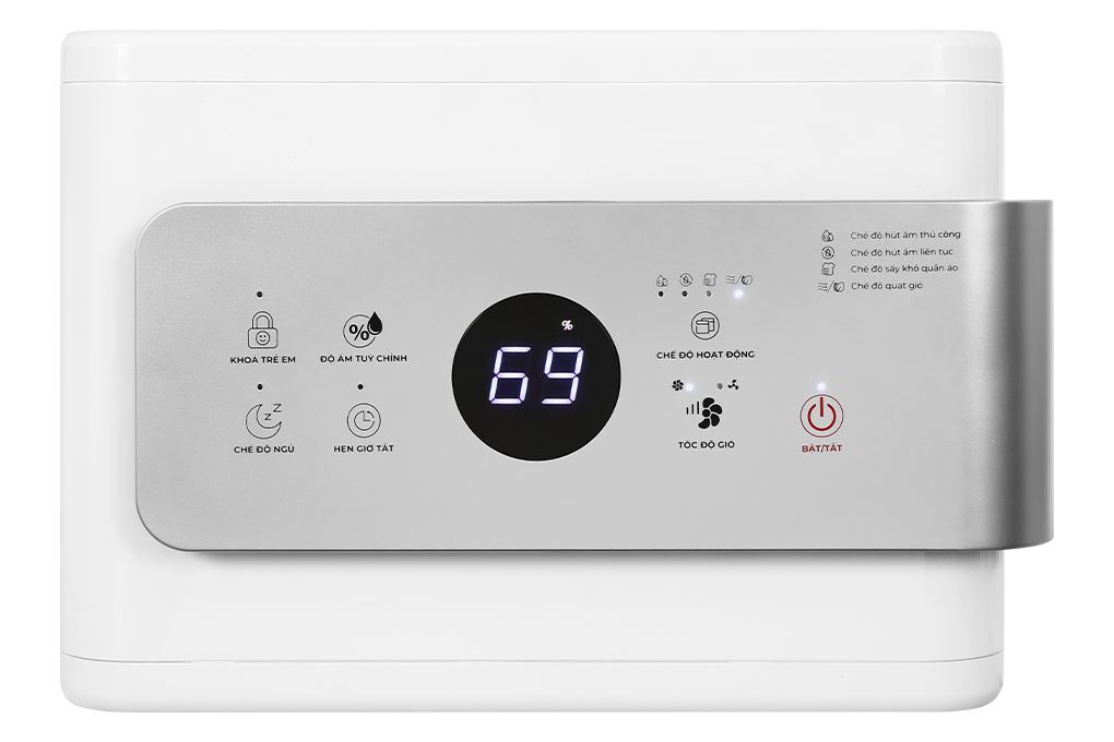 Máy hút ẩm kết hợp lọc không khí Nagakawa NAD8668 Màu Trắng