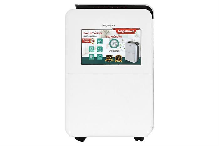 Máy hút ẩm kết hợp lọc không khí Nagakawa NAD8668 Màu Trắng