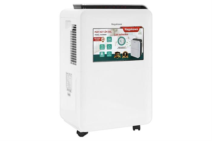 Máy hút ẩm kết hợp lọc không khí Nagakawa NAD8668 Màu Trắng