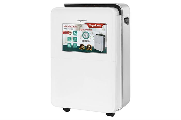 Máy hút ẩm kết hợp lọc không khí Nagakawa NAD8668 Màu Trắng