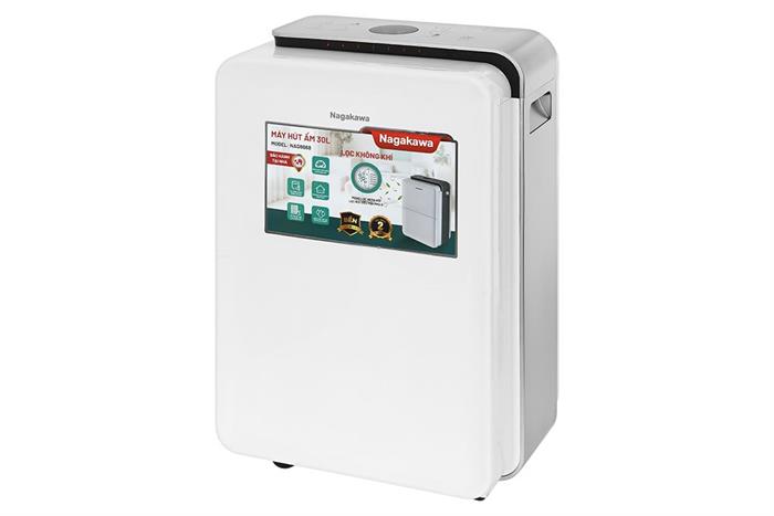 Máy hút ẩm kết hợp lọc không khí Nagakawa NAD8668 Màu Trắng