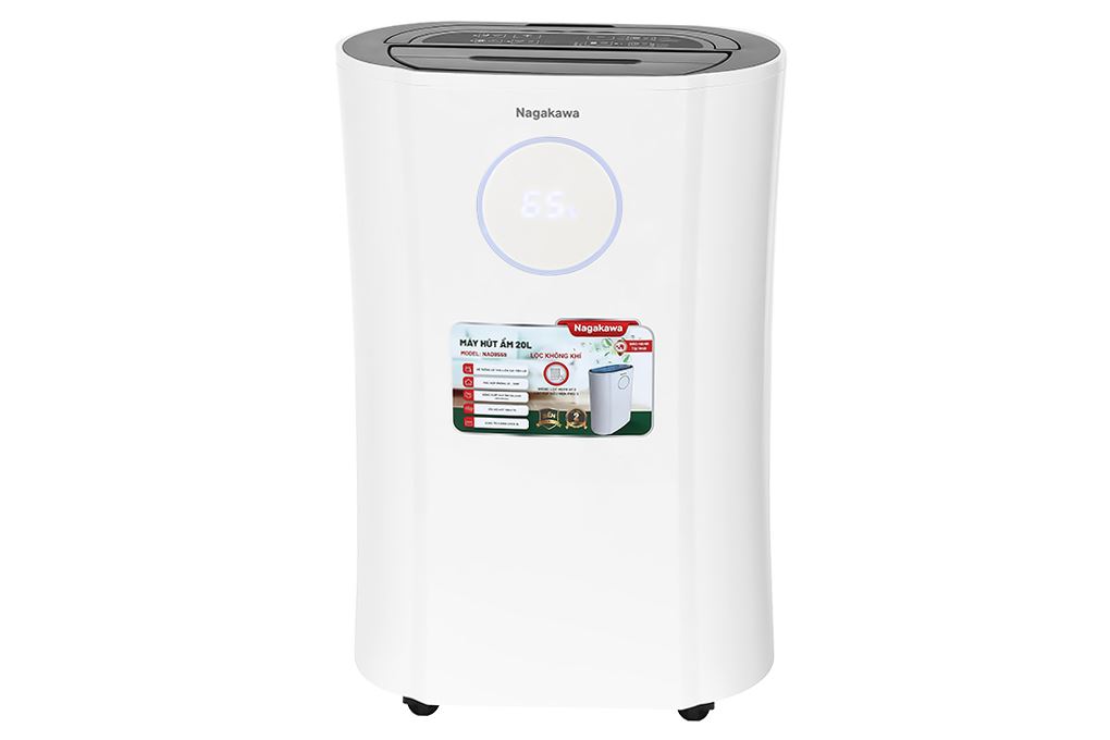 Máy hút ẩm kết hợp lọc không khí Nagakawa NAD8559 Màu Trắng