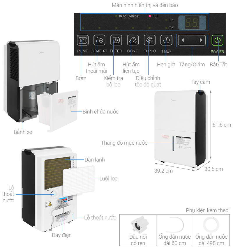 Máy hút ẩm Midea MDDP-50DEN7