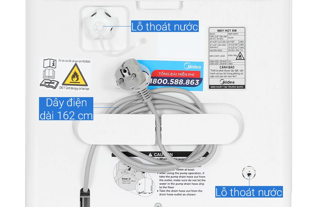 Máy hút ẩm Midea MDDP-50DEN7 Màu Trắng