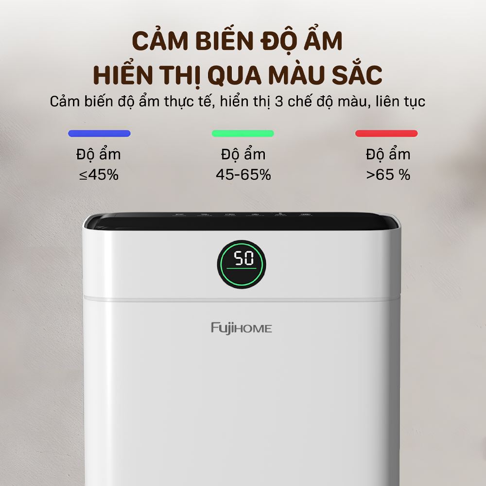 Máy hút ẩm Fujihome DH18W-HEPA Màu Trắng