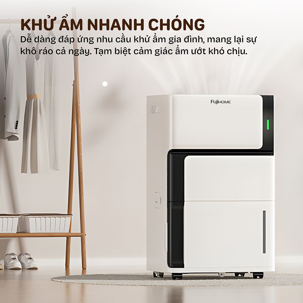 Máy hút ẩm FUJIHOME DH07 Màu Trắng