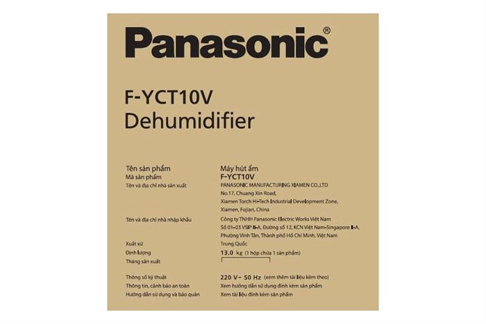 Máy hút ẩm Panasonic F-YCT10V Màu Trắng