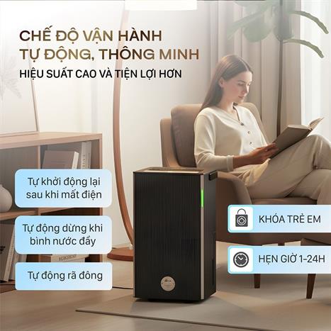 Máy hút ẩm FujiE HM-912ED Màu Đen