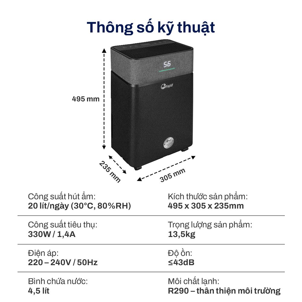 Máy hút ẩm FujiE HM-920ED - 19