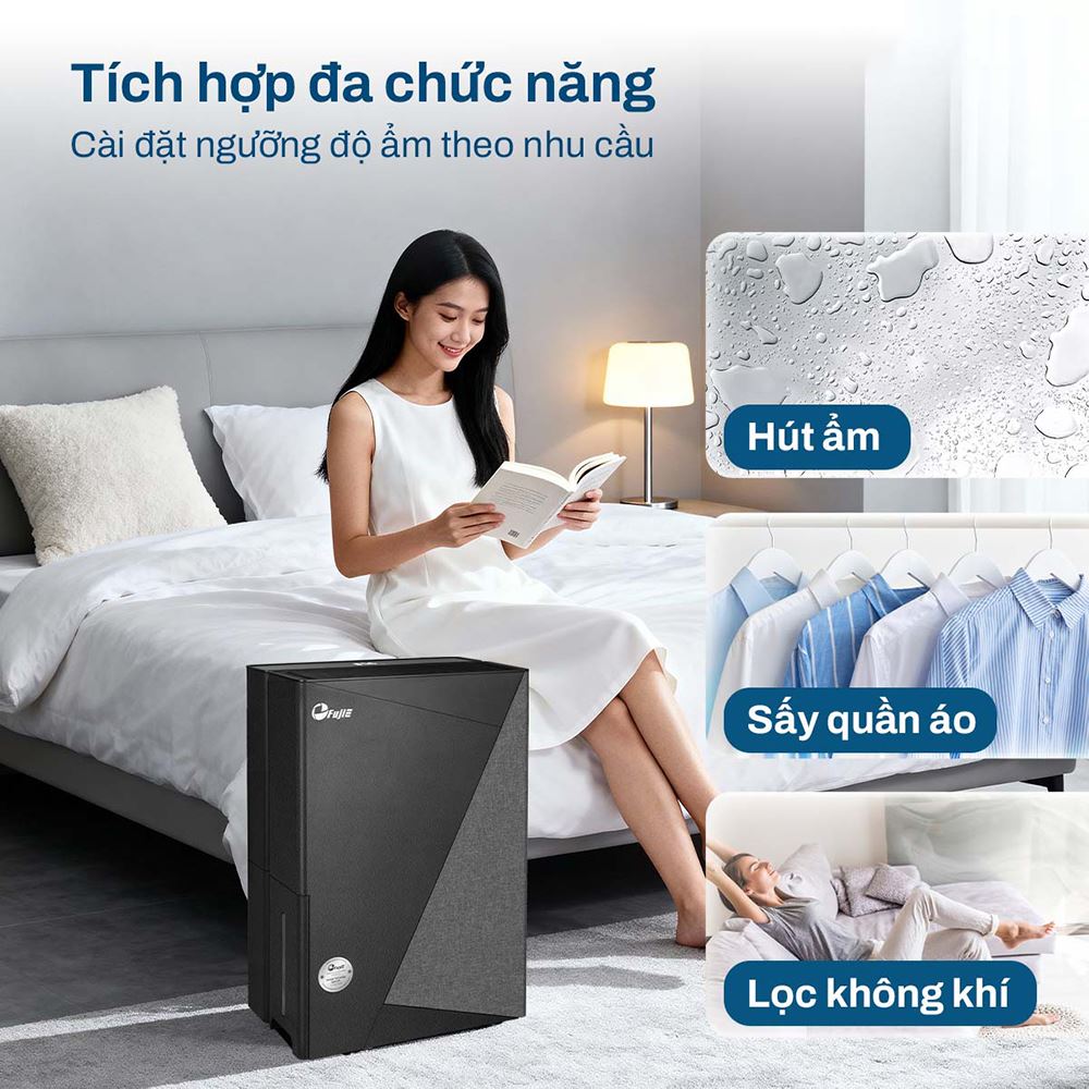 Máy hút ẩm FujiE HM-930ED Màu Đen