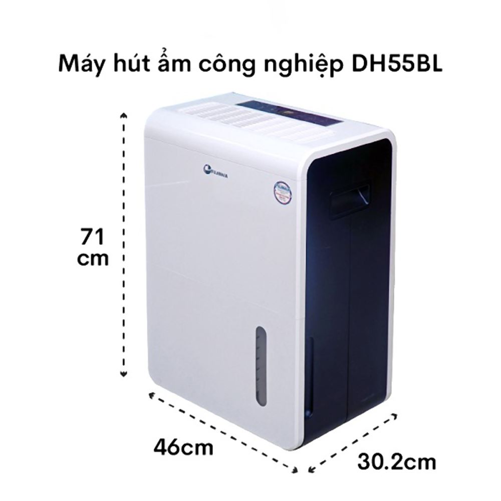 Máy hút ẩm Fujihaia DH55BL Màu Trắng - Đen