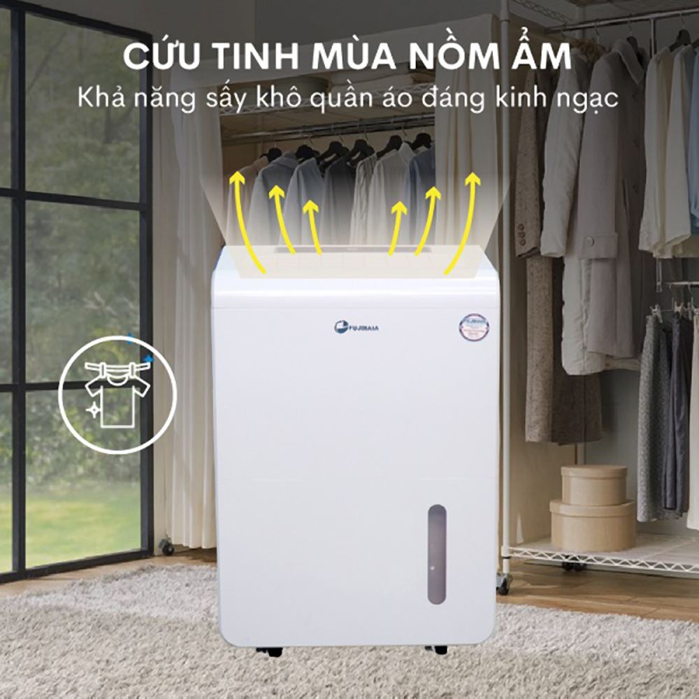 Máy hút ẩm Fujihaia DH55BL Màu Trắng - Đen