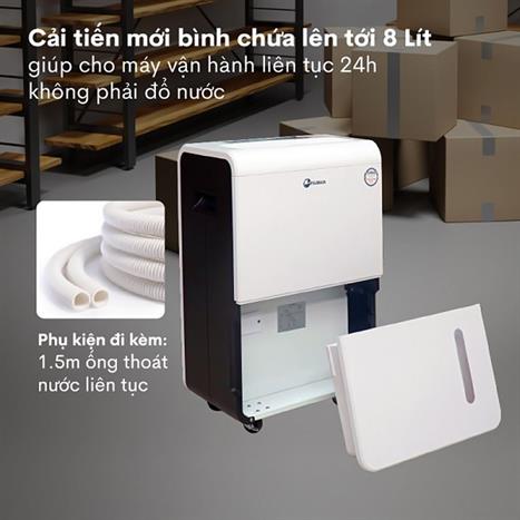 Máy hút ẩm Fujihaia DH70B Màu Trắng - Đen