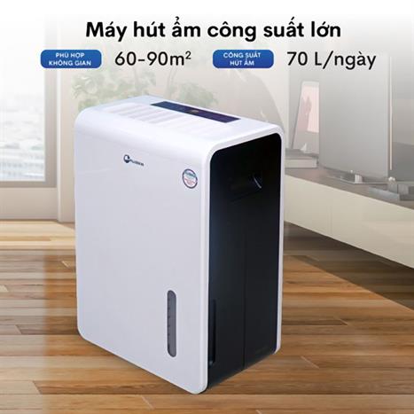 Máy hút ẩm Fujihaia DH70B Màu Trắng - Đen
