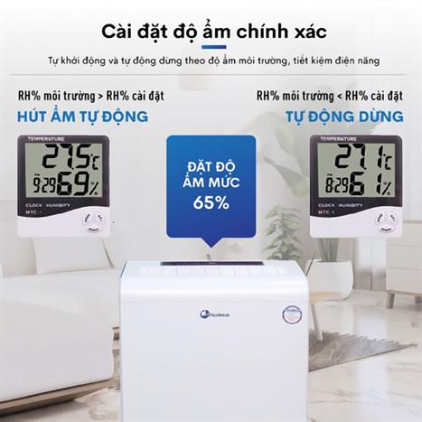 Máy hút ẩm Fujihaia DH70B Màu Trắng - Đen