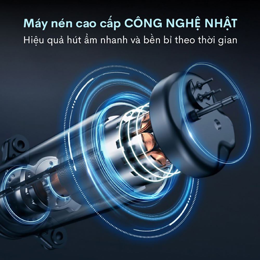 Máy hút ẩm Fujihaia DH70B Màu Trắng - Đen