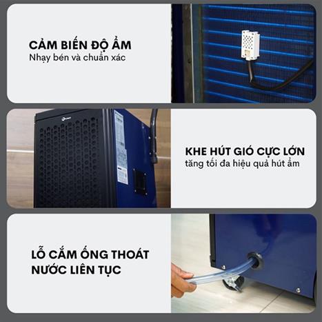 Máy hút ẩm Fujihaia DH70BL Màu Xanh đen
