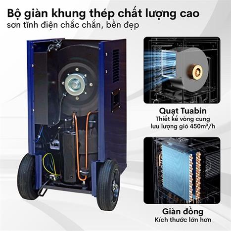 Máy hút ẩm Fujihaia DH70BL Màu Xanh đen