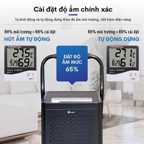 Máy hút ẩm Fujihaia DH70BL Màu Xanh đen