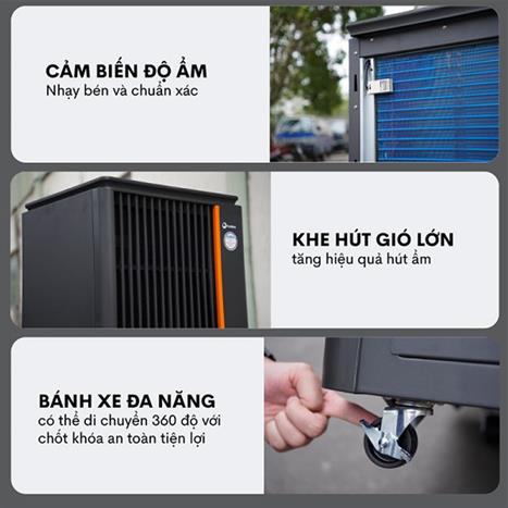 Máy hút ẩm Fujihaia DH90B Màu Đen