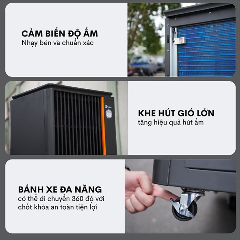 Máy hút ẩm Fujihaia DH90B Màu Đen