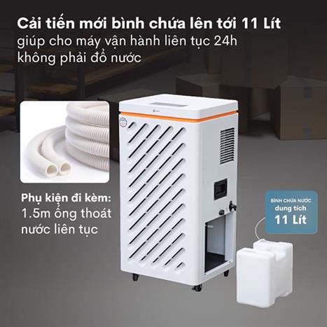 Máy hút ẩm Fujihaia DH90W Màu Trắng