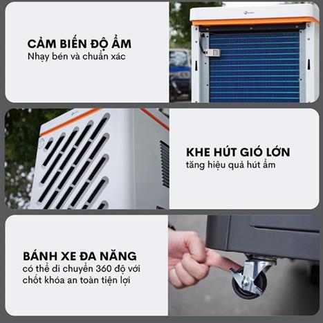 Máy hút ẩm Fujihaia DH90W Màu Trắng