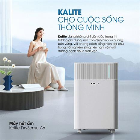 Máy hút ẩm Kalite DrySense A6 Màu Trắng