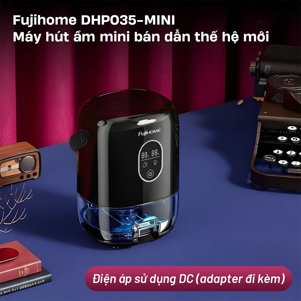 Máy hút ẩm FUJIHOME DHP035-MINI Màu Đen