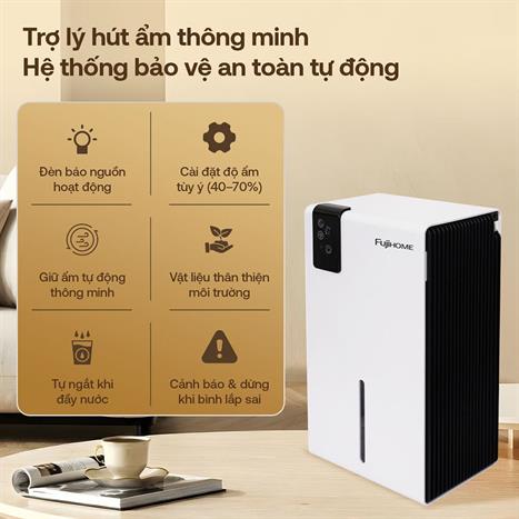 Máy hút ẩm FUJIHOME DHP23-MINI Màu Trắng