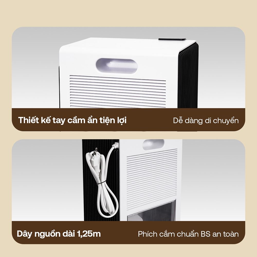 Máy hút ẩm FUJIHOME DHP23-MINI Màu Trắng