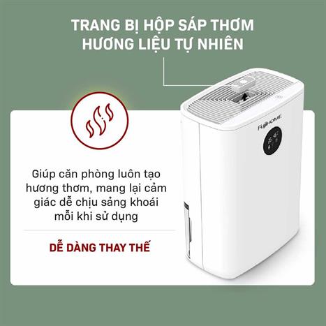 Máy hút ẩm kết hợp lọc không khí Fujihome DHP05-MINI Màu Trắng